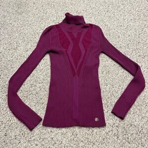 Versace Collection Women's Turtleneck Sweater Sz 42 US M Ribbed Fitted